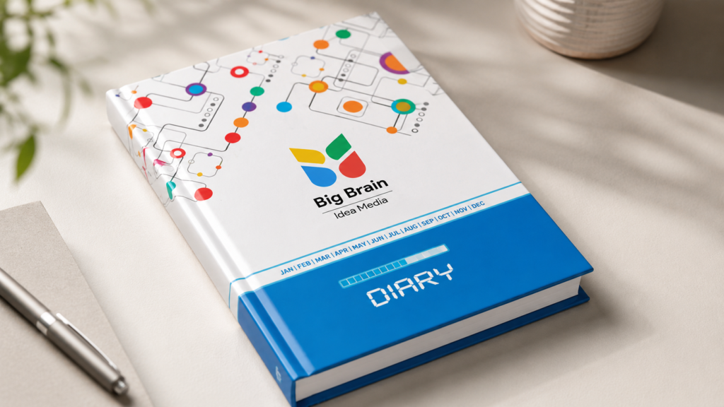 Big Brain Idea Media 2027 customised wall calendar with business advertisement design