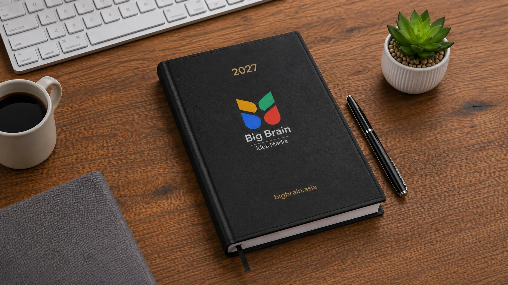 2027 A5 diary printing with Big Brain Idea Media logo for corporate gifts and business branding in Sivakas