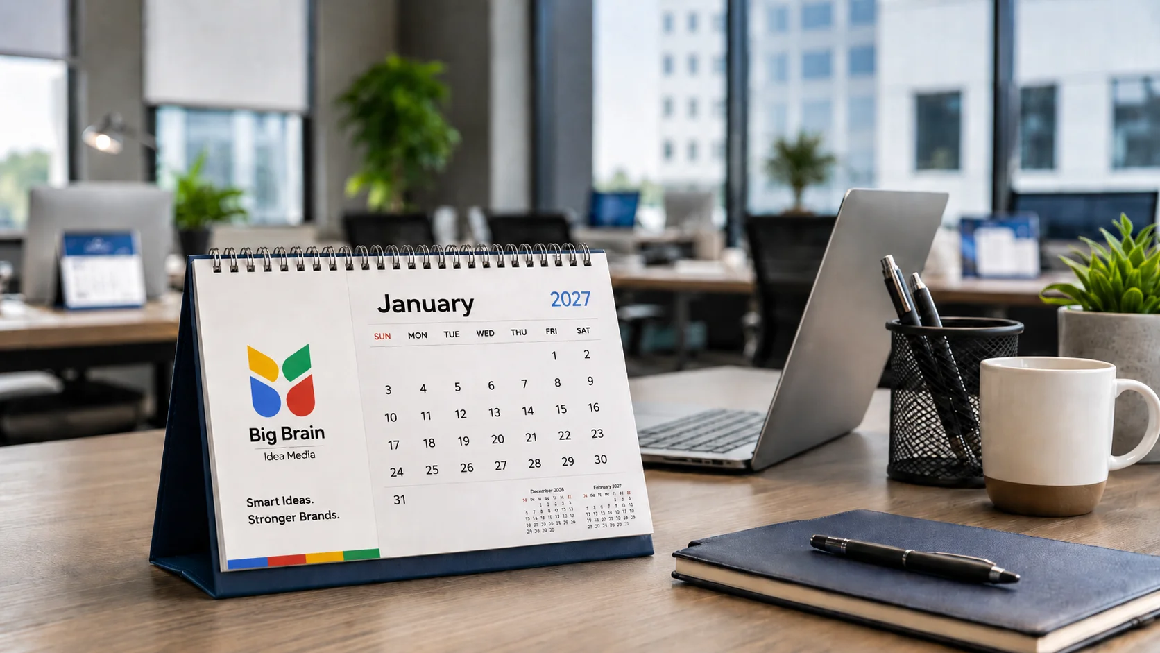 Calendars Can Generate Enquiries A desk calendar may not look like a direct sales tool. Still, it can support enquiries when the design includes a clear call to action. Simple phrases such as โCall for Bulk Orders,โ โScan to View Our Products,โ โVisit Our Website,โ or โWhatsApp for Enquiriesโ can guide customers toward the next step. Contact details should be visible without dominating the monthly layout. A QR code can direct users to a website, catalogue, enquiry form, product page, Google Business Profile, or WhatsApp chat. Before printing, the code must be tested on different mobile phones to ensure it works correctly. Additionally, businesses can track calendar-generated enquiries by using a dedicated landing page or QR code. This makes it easier to understand whether the promotional campaign is producing website visits or customer responses. Although not every user will contact the business immediately, the calendar keeps the enquiry option available throughout the year. Choosing the Right Desk Calendar Format Desk calendars are available in several formats. Therefore, businesses should select a model based on the target audience, available desk space, distribution method, and budget. A compact calendar is suitable for small office desks, billing counters, and reception tables. Larger calendars provide more space for product images and monthly messages. Premium models may include thick paper, hardboard stands, textured finishes, foil printing, spot UV, or special binding. The number of pages also affects the design. Some calendars use one page for each month, while others combine two months on one page. Although fewer pages may reduce cost, monthly pages offer greater branding space. Paper selection should also match the design. Glossy paper can make photographs look vibrant, whereas matte paper creates a softer and more professional appearance. Similarly, a sturdy stand ensures that the calendar remains upright throughout the year. Businesses should request samples before confirming bulk production. By checking a physical sample, they can evaluate the size, print clarity, binding, stand strength, and overall finish.