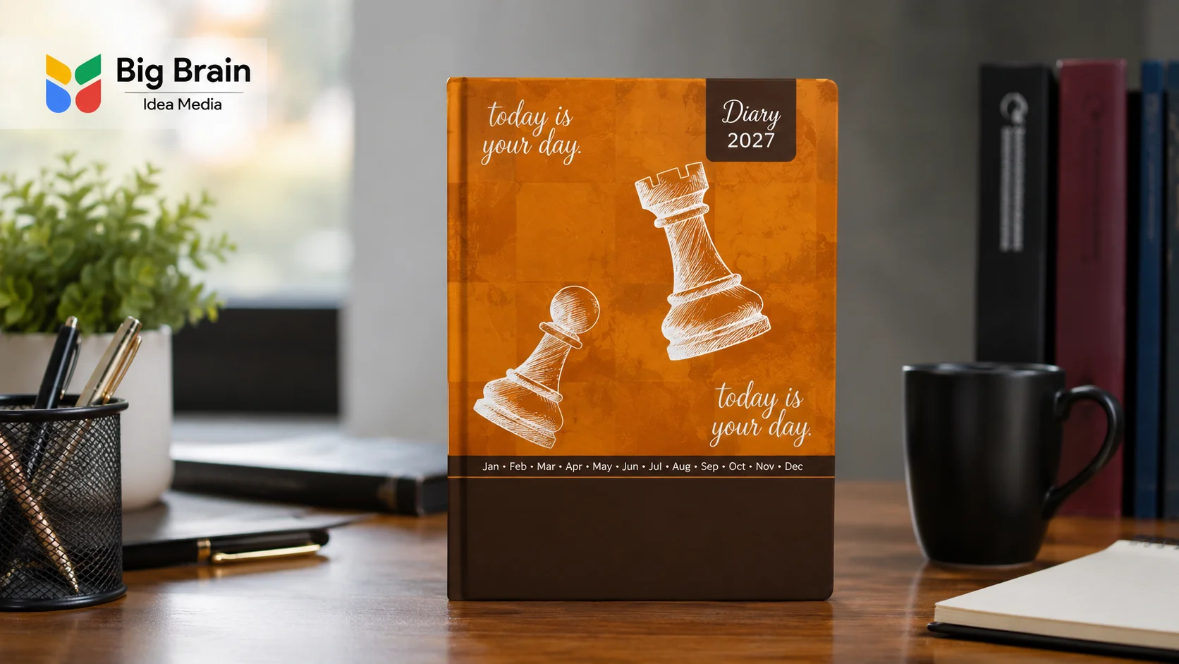 High-quality custom corporate diary with professional cover design for business branding